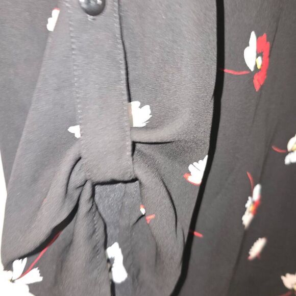 41 Hawthorn Freeman Split Neck Blouse XL | Black - Picture 6 of 7